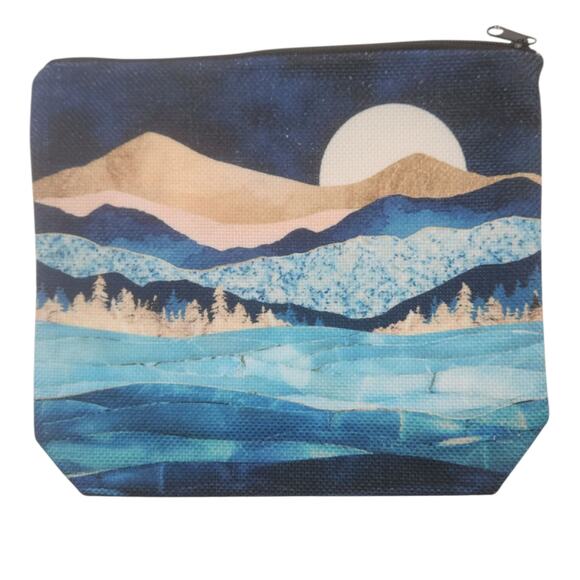 Sunflower Cosmetic Bag Black Floral Makeup Organizer - Picture 3 of 8